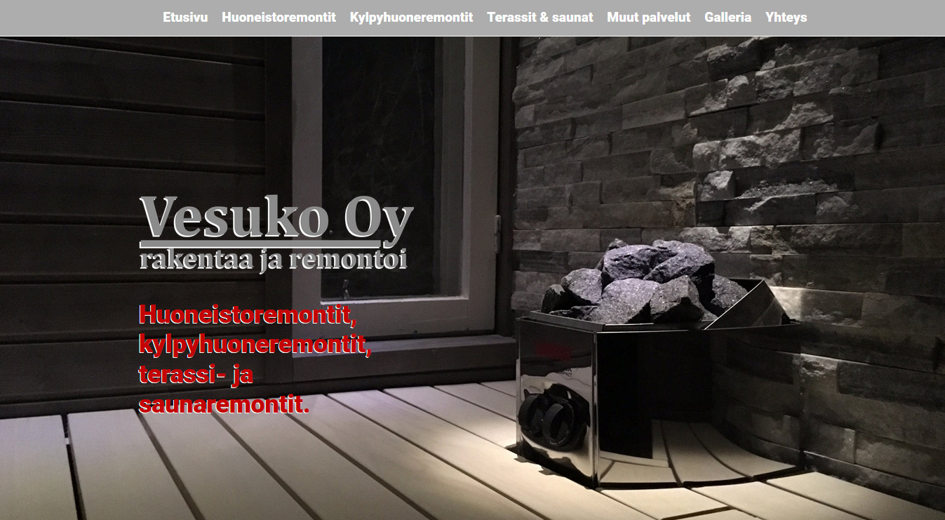 Vesuko Oy:n verkkosivut