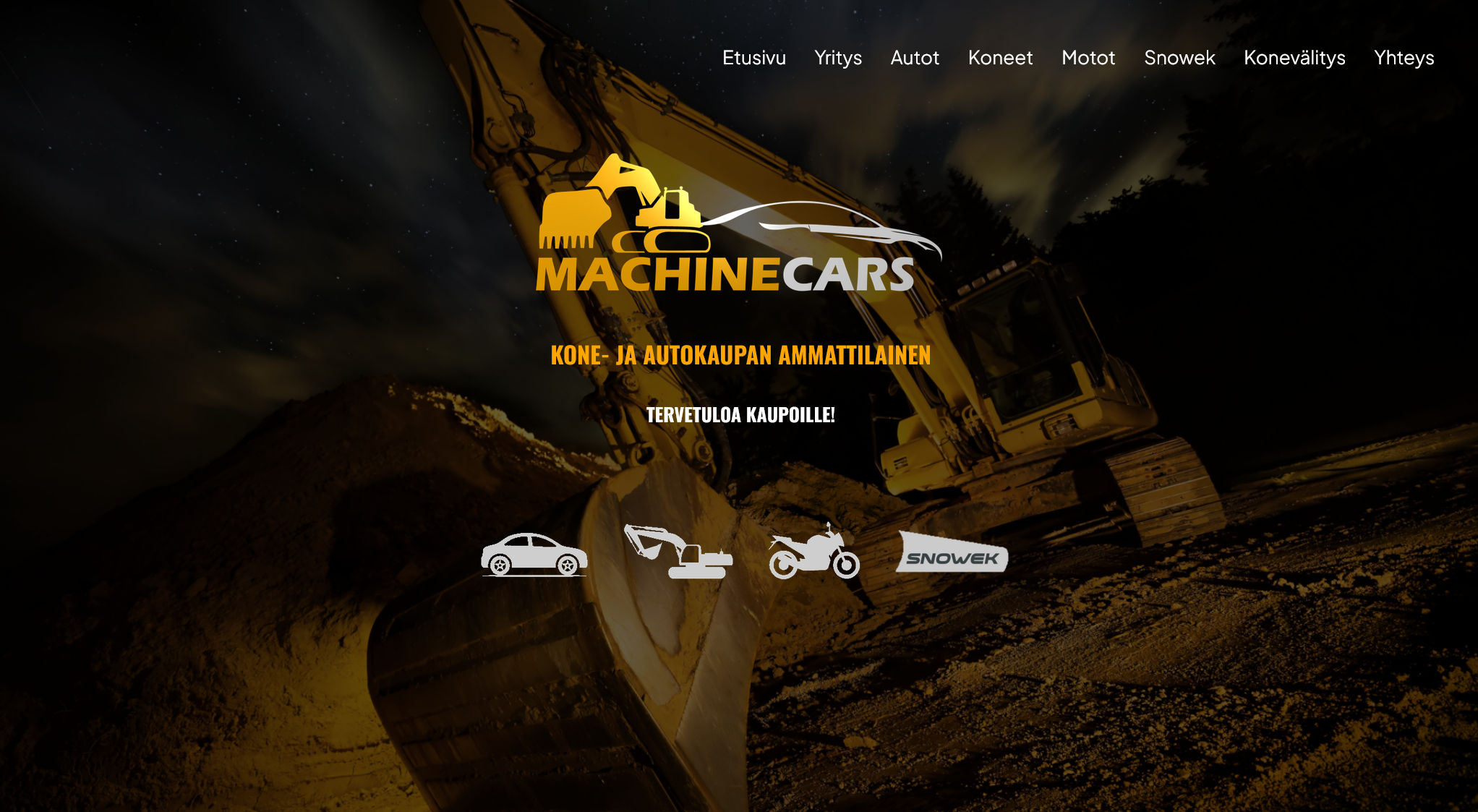 Case: Machinecars – verkkosivusto ja ilme konekaupalle