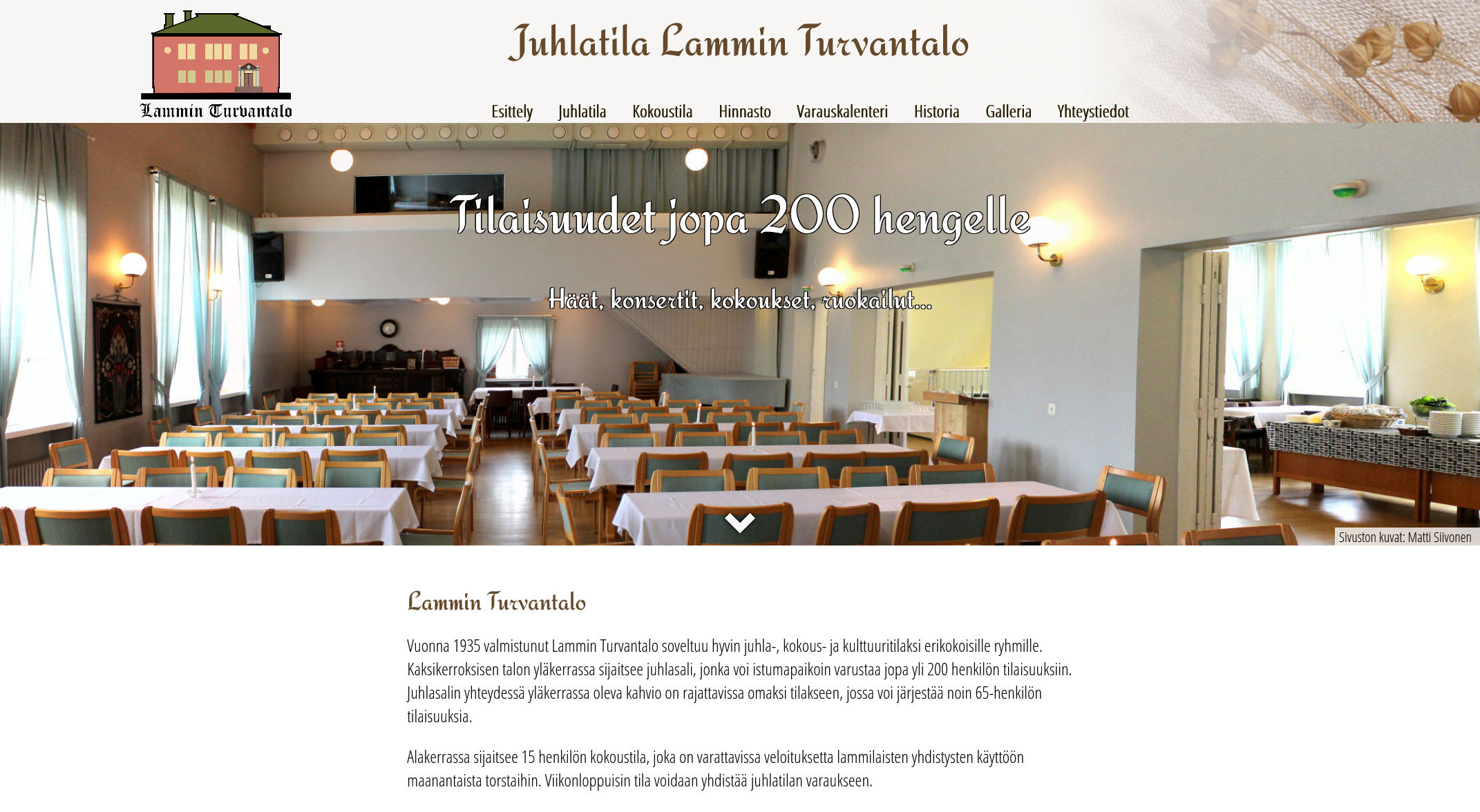 Case: Lammin Turvantalo – verkkosivusto ja sujuvampi tilavaraus